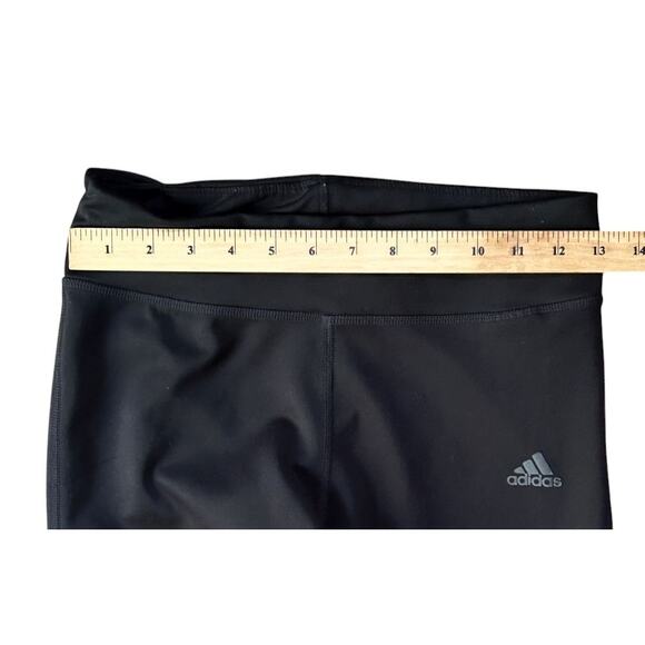 Adidas Standard 19 Logo Black 3 Stripe Athletic Pull On Leggings Women's Small - Picture 4 of 7